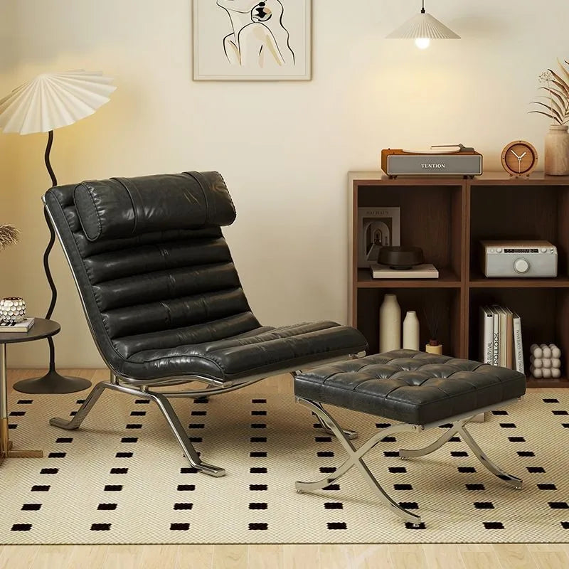 Sofa Chair Minimalist Light Luxury Senior Sense Of Living Room Antique Style Designer Sofa Chair Lazy Leisure Lounge Chair