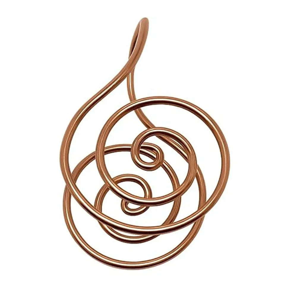 Adjustable Copper Tone Palm Ring Portable Handmade Reiki Energy Spiral Hand Ring Jewelry Accessories Copper Tone Cuff