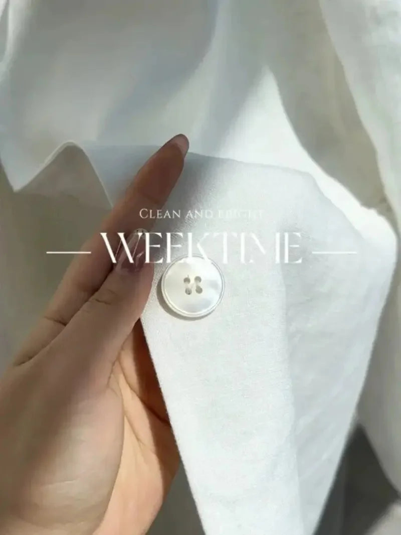 Limiguyue White Linen Suit Coats Women Spring Autumn Lapel Collar Long Sleeve Jackets Elegant Thin Cotton Linen Outwear 114B