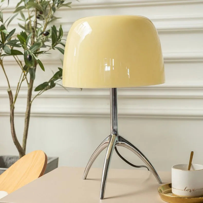 Italian Designer Glass Shade Table Lamp Tripod Desk Light for Bedroom