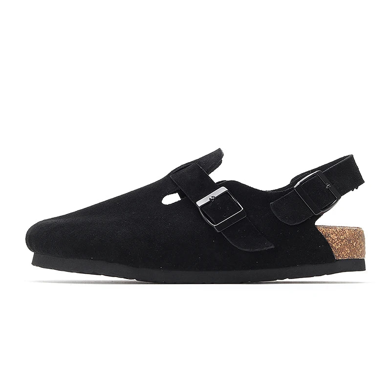 Fabulous Birken Genuine leather shoes for men 2024 summer new fishing men thick soled half drag sandals