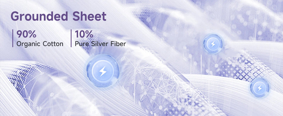 Grounding Bed Sheet Anti-static Grounding Sheet Conductive 95% Cotton and 5% Soft Silver Fiber Flat Sheets Sleep Bed Mat