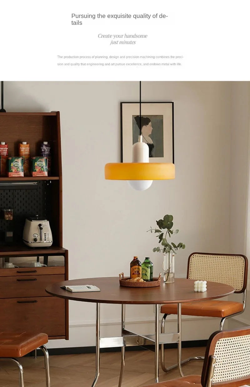 Modern Glass Pendant Lights Kitchen Restaurant Hanging Lamp Ceiling Chandeliers Nordic Decoration Denmark Orange Decor Lighting