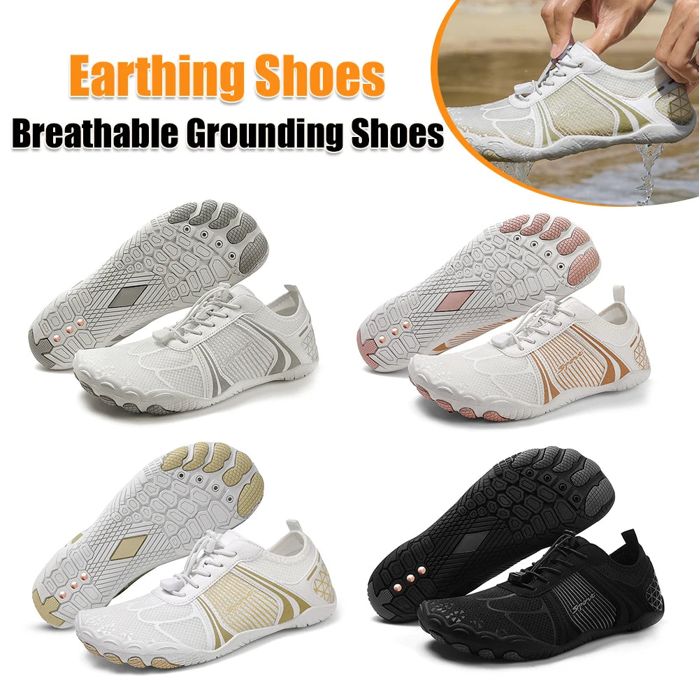 Earthing Shoes Breathable Grounding Shoes Copper Grounded Hiking Shoes with Copper for Men and Women