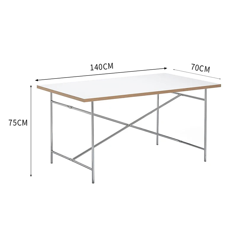 Stainless steel rectangular board wood conference table medieval desktop desk writing desk living room dining table