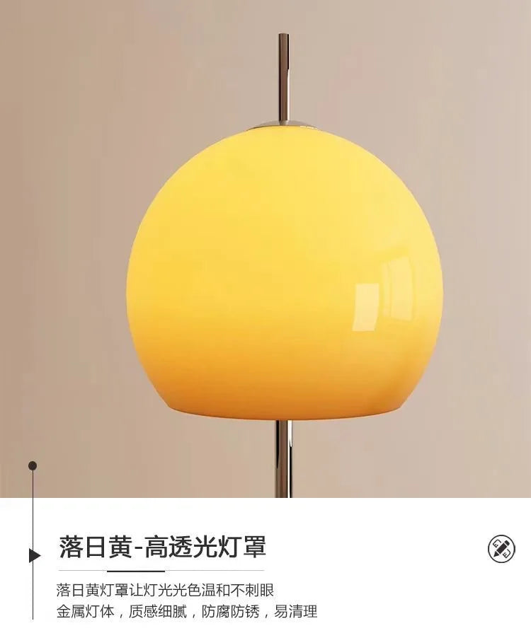 Floor Lamp Design Sense Retro Living Room Bedroom Study Glass Creative French Cream Atmosphere Vertical Table Lamp