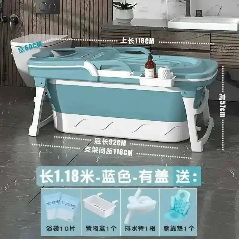 Tub Bathtubs Adult Folding bathtub Household Foaming hot Simple Adult Bathing Tub Full Body Sweat Portable Steam Bathing Basin