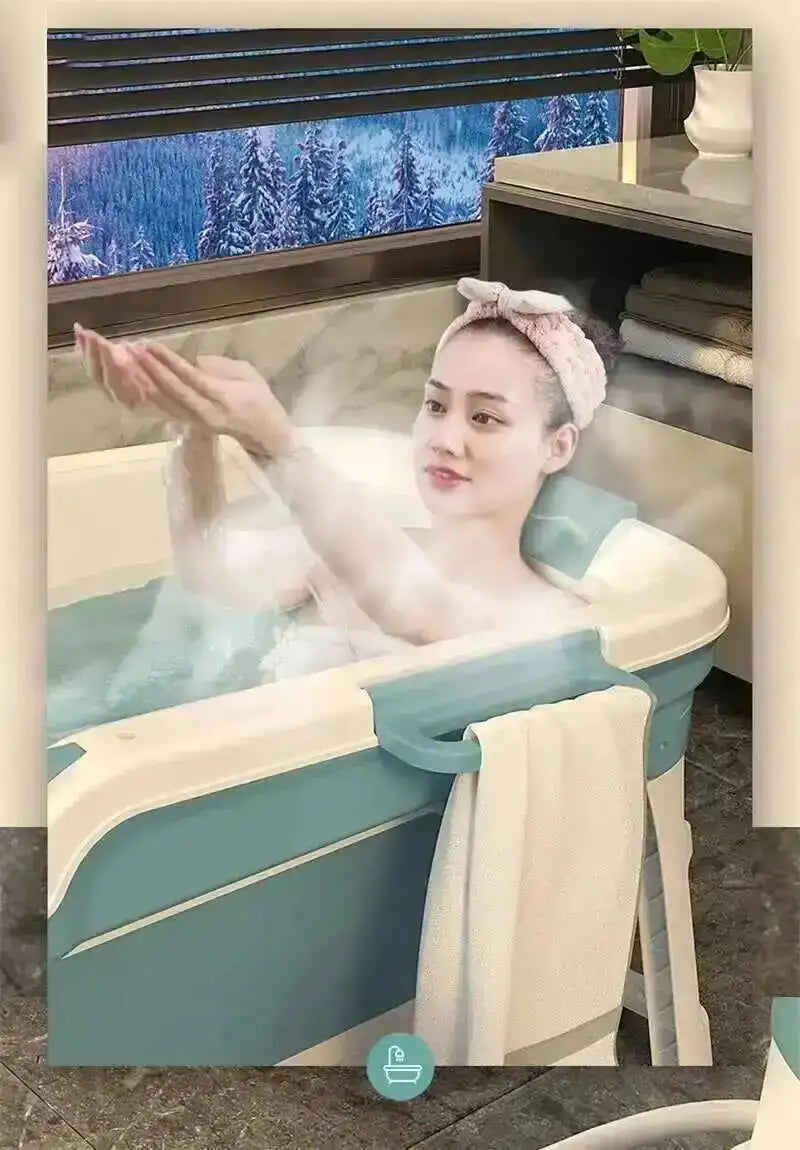 Tub Bathtubs Adult Folding bathtub Household Foaming hot Simple Adult Bathing Tub Full Body Sweat Portable Steam Bathing Basin