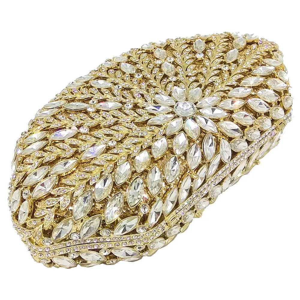 Wedding Green/Blue Purse Crystal Bridal Clutches Bags Rhinestone Lady Diamond Party Handbags Prom Formal Purses Bag