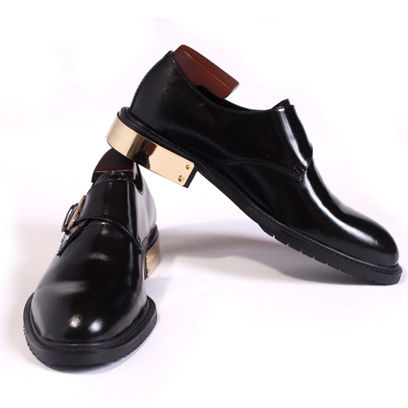 Luxe Classic Gentleman Metal Heel Leather Shoes