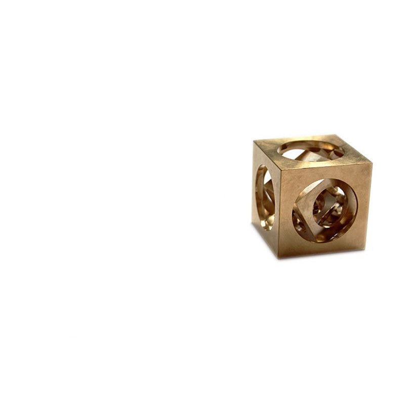 Hand Lathe Processing Square Copper Ghost Ball