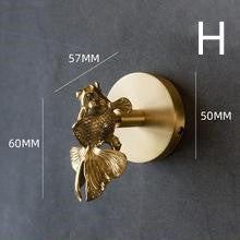 Retro Copper Punch-Free Animal Hook/ Nordic Light Luxury