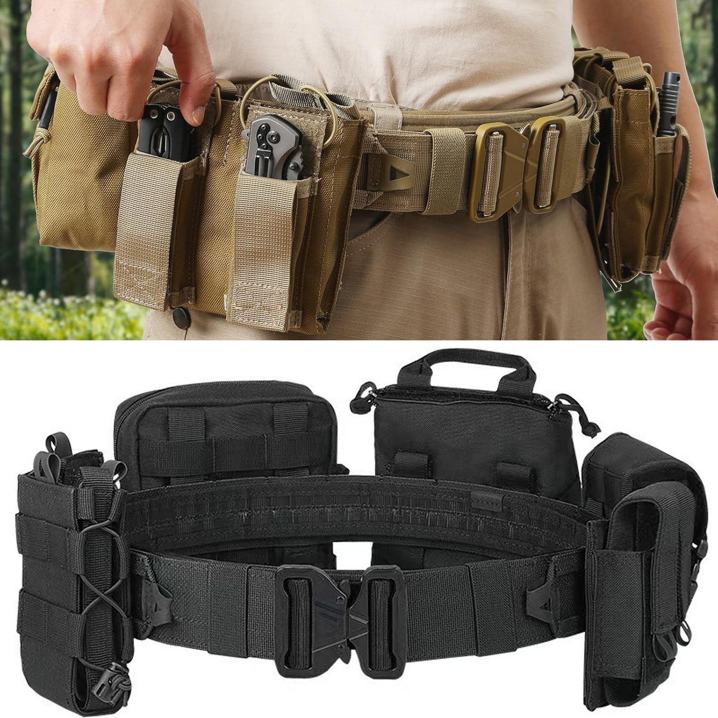 Waist Seal Eight-piece Set Quick Release Equipment Waist Bag Outdoor Patrol Multi-functional Tactical Belt Wholesale
