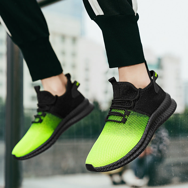 Cool Fashion Low Top Gradient Color Mesh Casual Sneakers