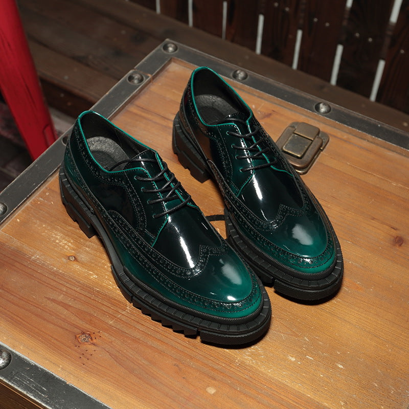 Men's Genuine Leather Platform Height-increasing Shoes