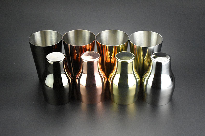 Stainless Steel Copper Plated Two-section Cocktail Shaker 650ml Tail Wine Shaker