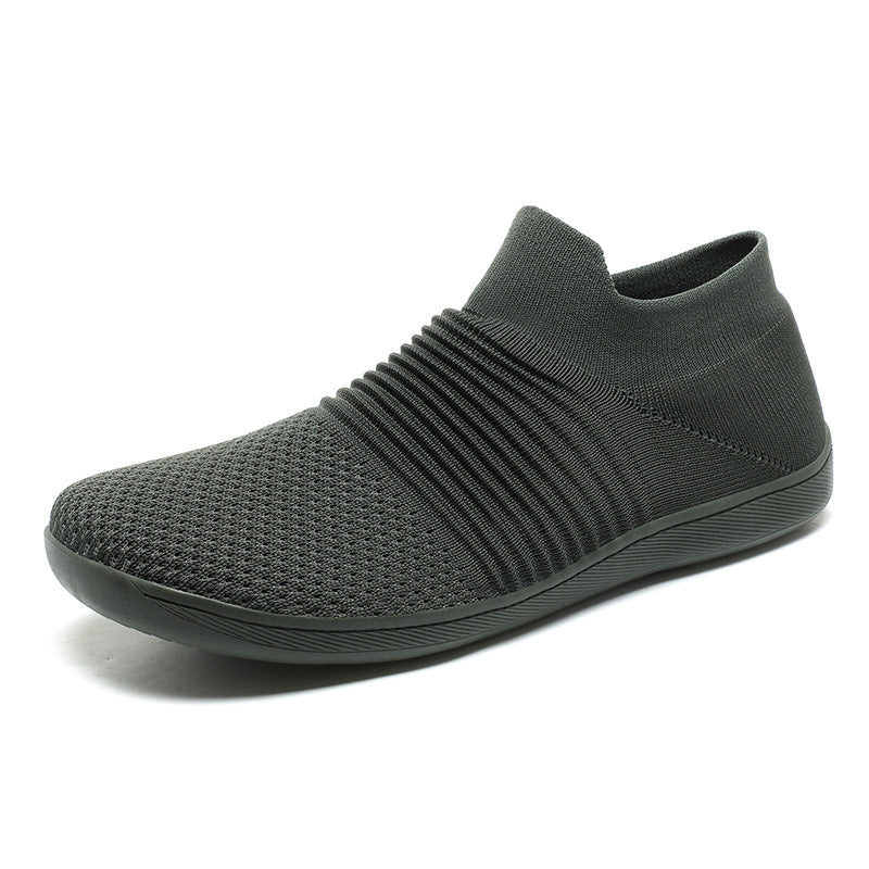 Fly Woven Mesh Casual Lightweight Breathable One Pedal Thin Fitness Men's Shoe