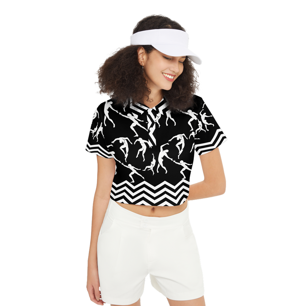 Women's SOLSTICE Short-Sleeve Crop Polo Shirt-Heavyweight 225g BW