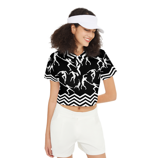 Women's SOLSTICE Short-Sleeve Crop Polo Shirt-Heavyweight 225g BW