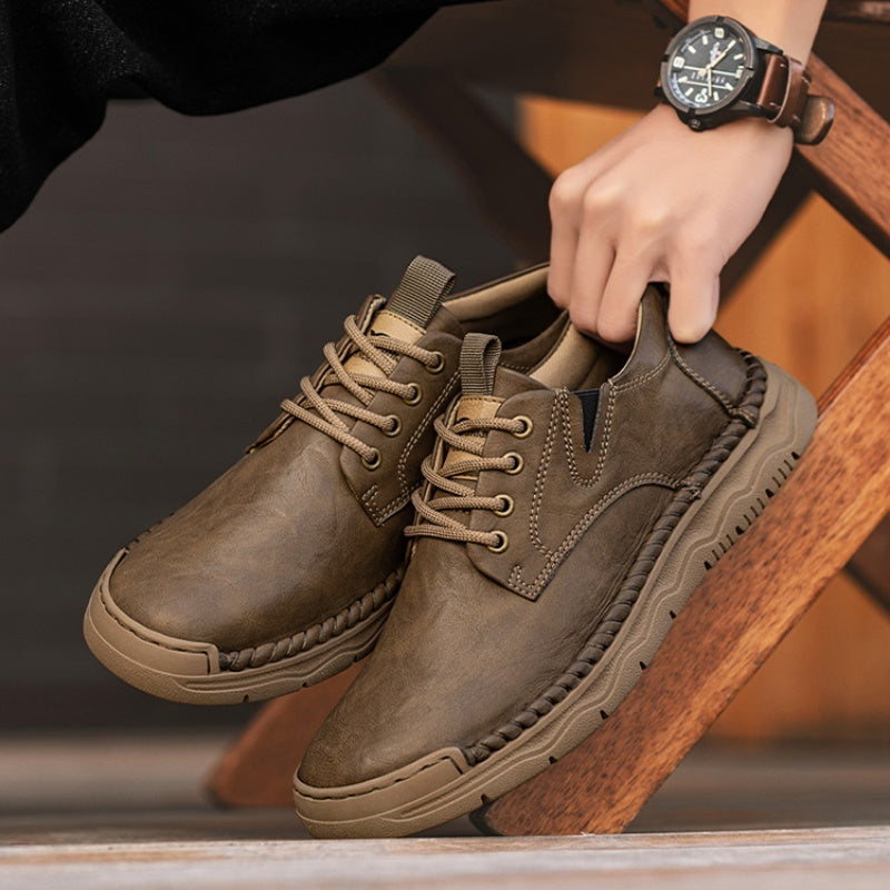 Solstice Leather New Autumn And Winter Business Vintage Casual Shoes Men's