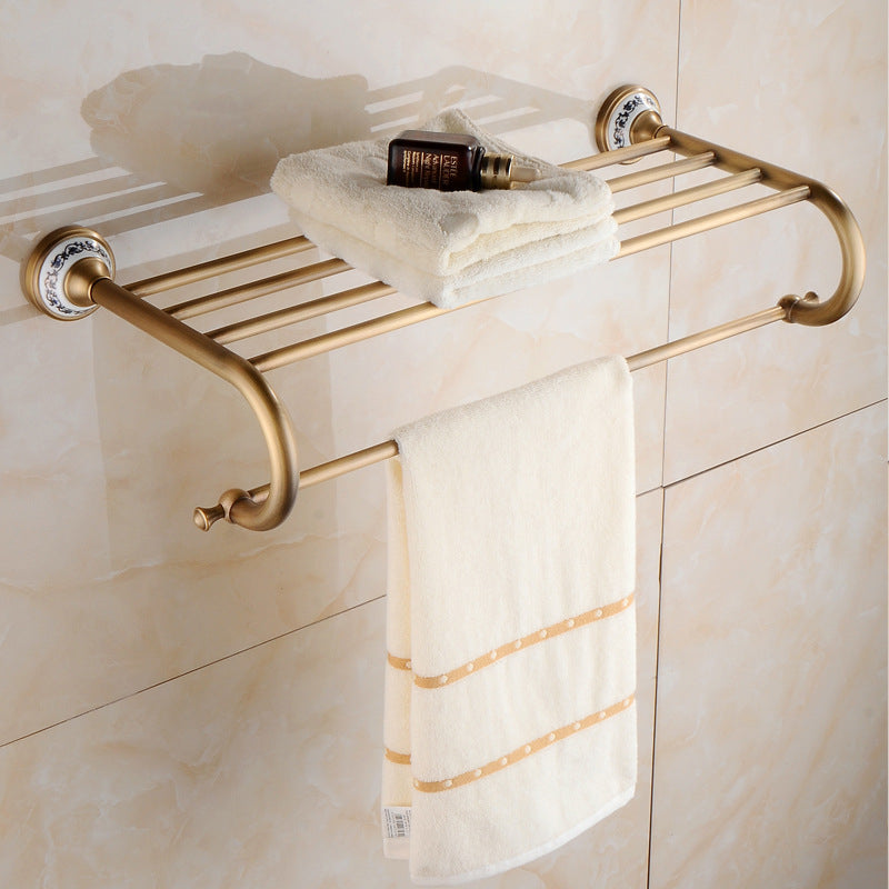 Copper Carved Bathroom Wall-mounted Shelves