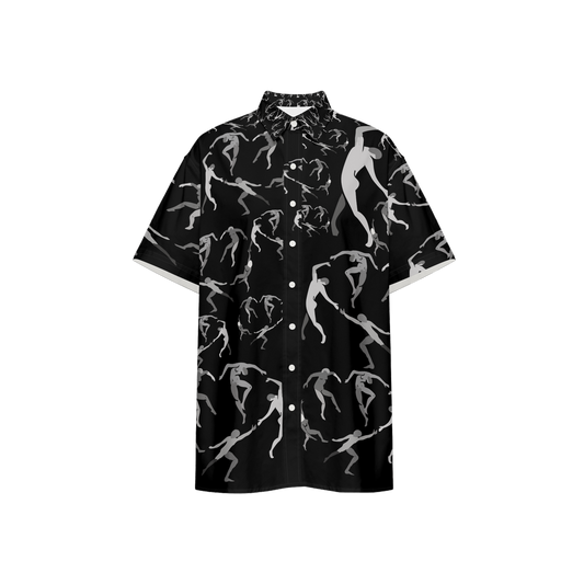Unisex SOLSTICE Classic Short-Sleeve Button-Up Shirt-Cotton Feel