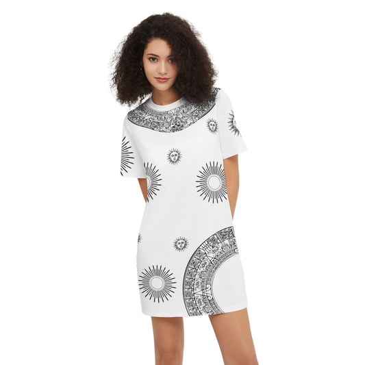 Solstice Women's Short-Sleeve T-Shirt Dress-Heavyweight 225g
