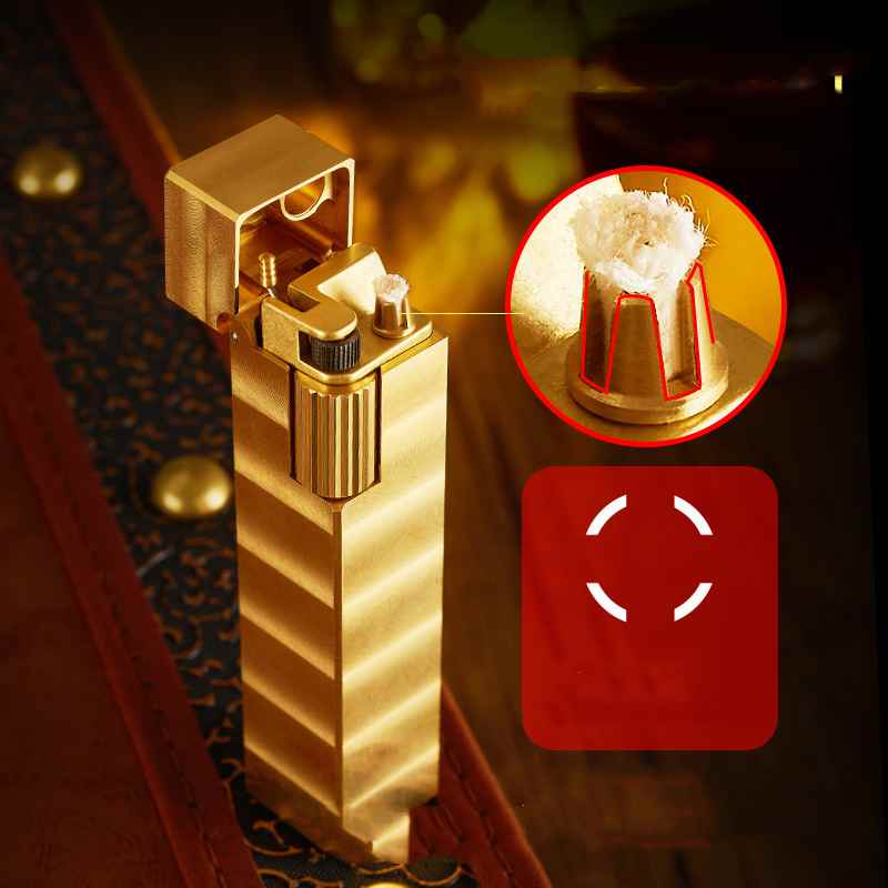 Vintage Pure Copper Kerosene Lighter Men's Gift