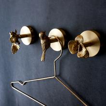 Retro Copper Punch-Free Animal Hook/ Nordic Light Luxury