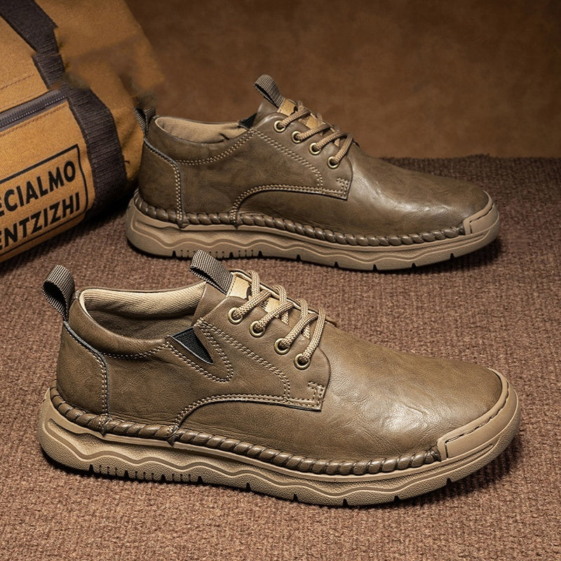 Solstice Leather New Autumn And Winter Business Vintage Casual Shoes Men's