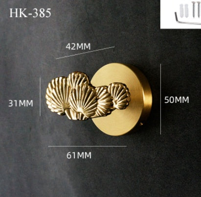 Retro Copper Punch-Free Animal Hook/ Nordic Light Luxury