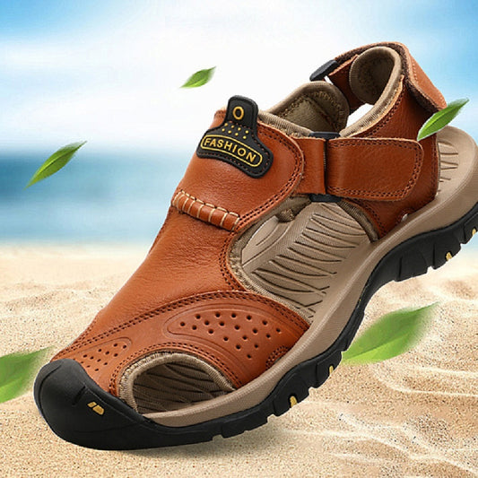 Leather Summer Casual Beach Men Closed  Toe Solstice Style Shoes