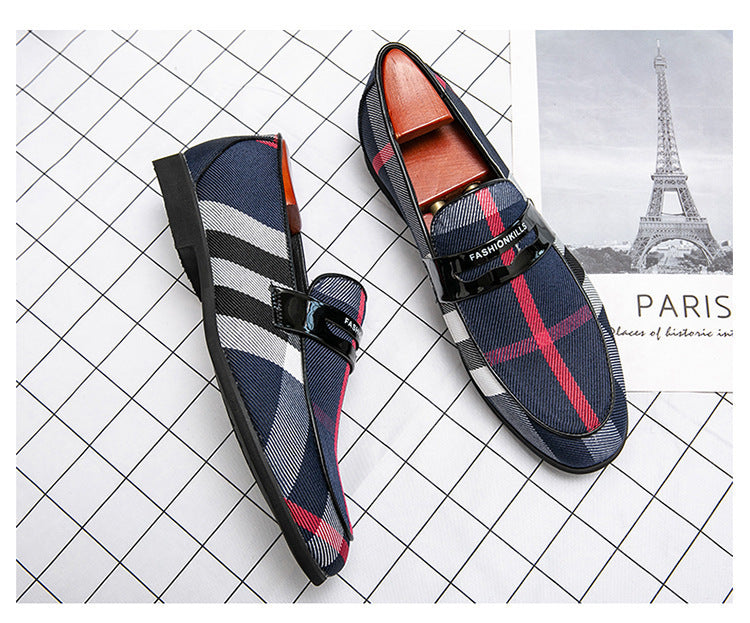 Spring Plaid British Pointed Casual Solstice Style Shoes