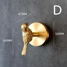 Retro Copper Punch-Free Animal Hook/ Nordic Light Luxury