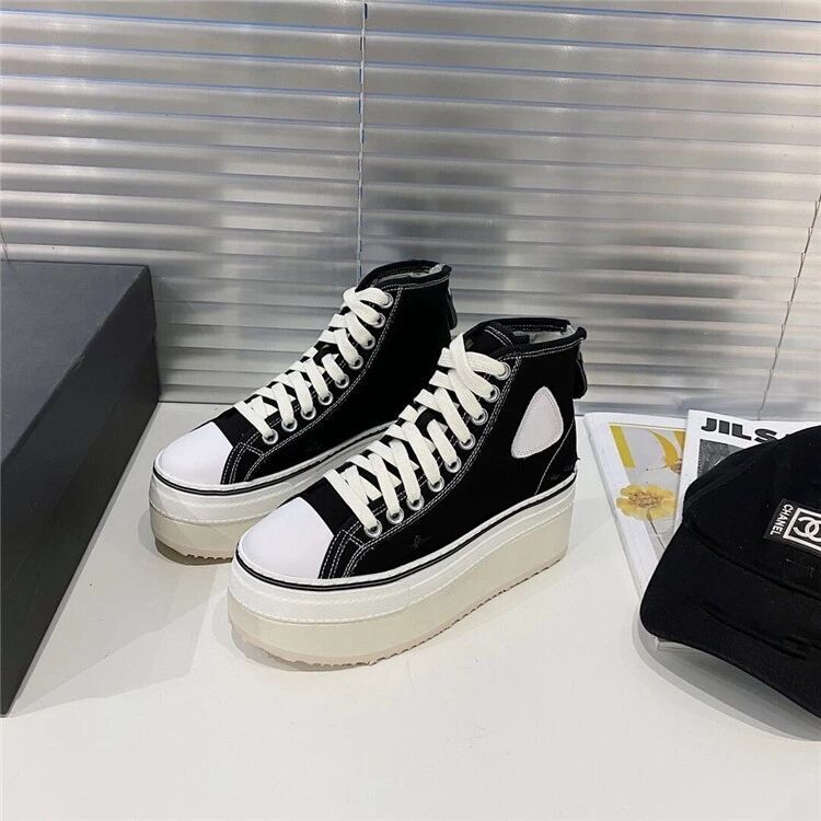 Women's Solstice Style Casual Ripped Platform Platform High-Top Canvas Shoes