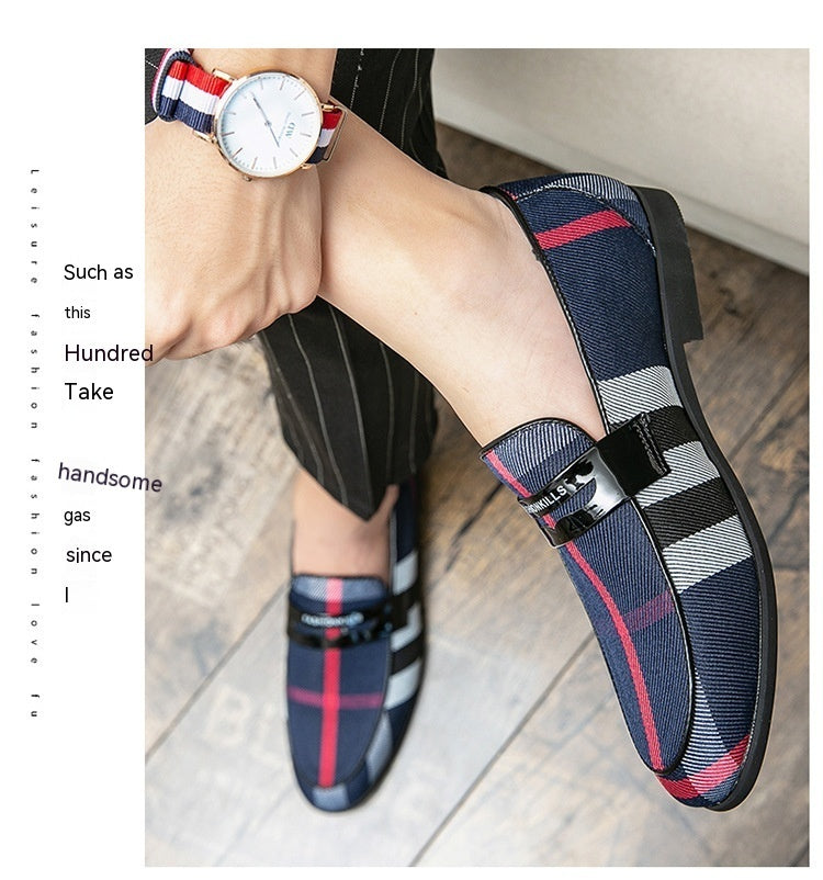 Spring Plaid British Pointed Casual Solstice Style Shoes