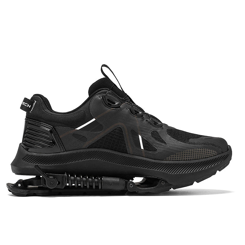 Black High Tech Running Shoes Power Mechanical Running Shoes Marathon Running
