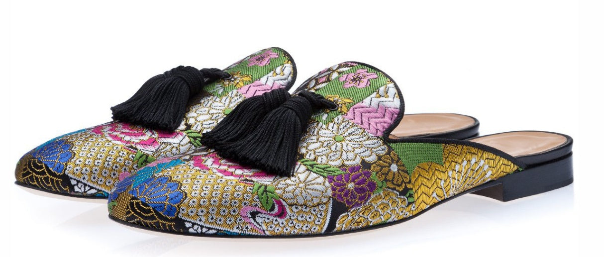 Embroidery Colorful Male Solstice Style Luxury mules