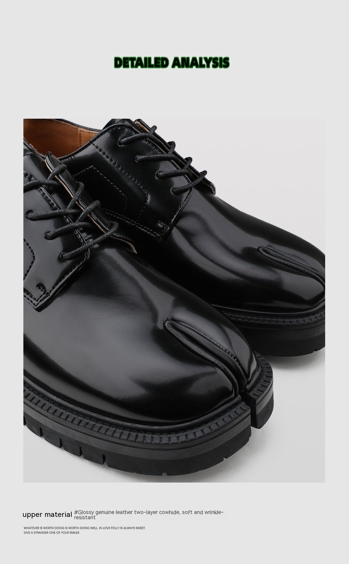 Cool Cut Thick Sole Casual Split Toe Leather Solstice Style Shoes