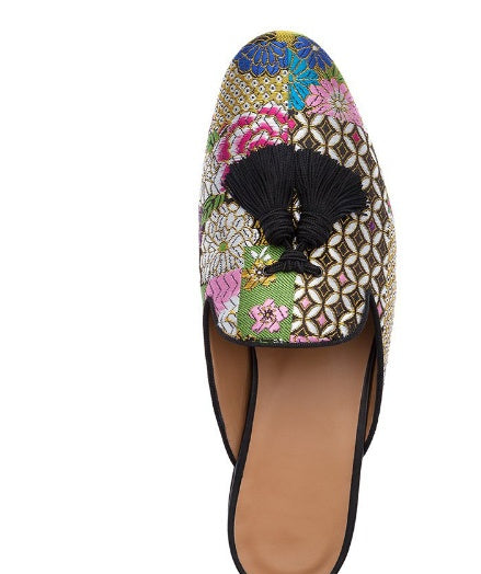 Embroidery Colorful Male Solstice Style Luxury mules