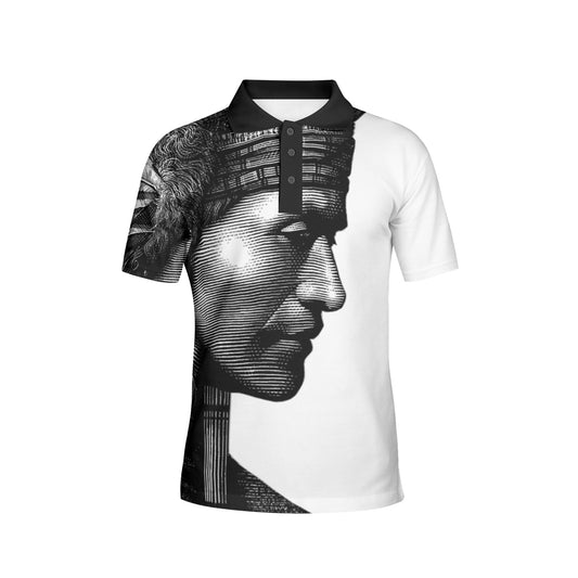 Solstice Native engravement  Men's All-Over Print Polo Shirts