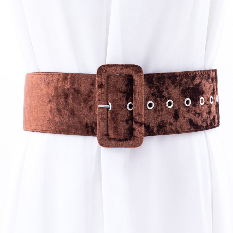 Autumn And Winter Timeless Golden Silk Velvet Belt Ladies