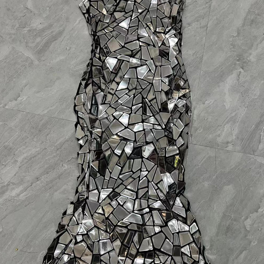 Fantastic Women's  Fashion Model Runway killing Mirrors dress