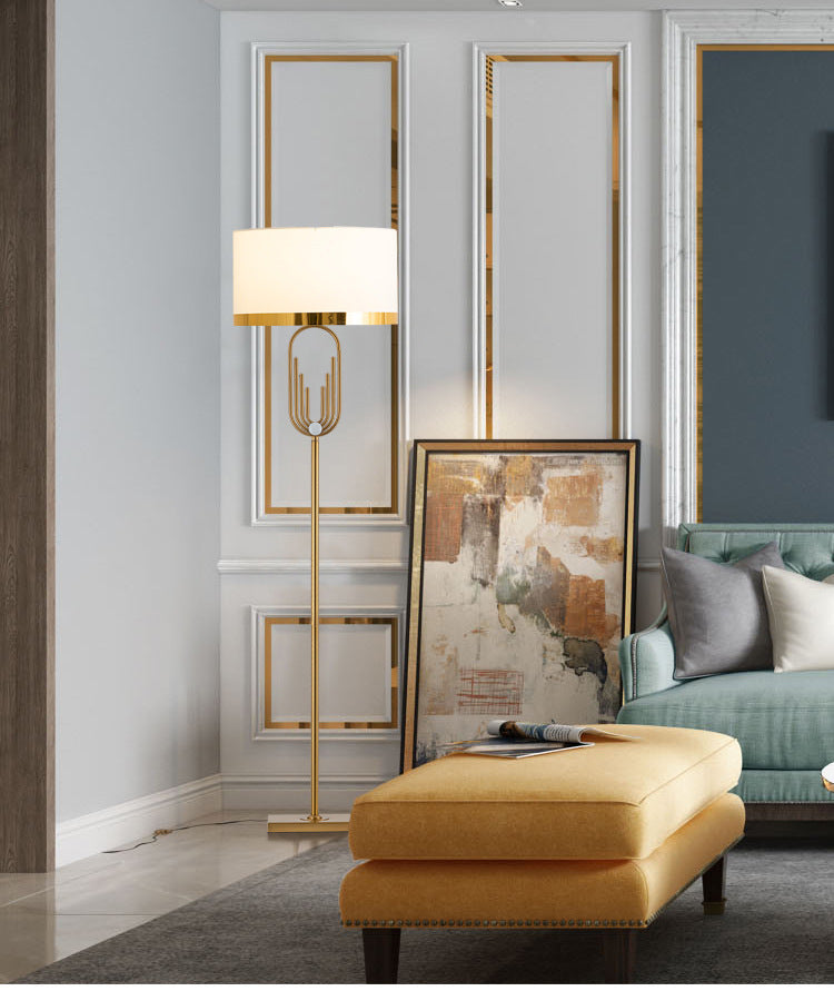 Modern Gold Vertical Reading Desk Floor Lamp