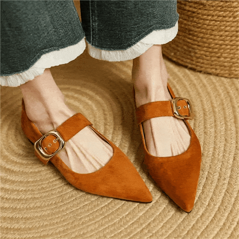 Dilalula Classic Retro Women Flats Buckles Loafers Suede Quality Metal Decoration Casual Shoes Ladies Fashion Dress Mocasines